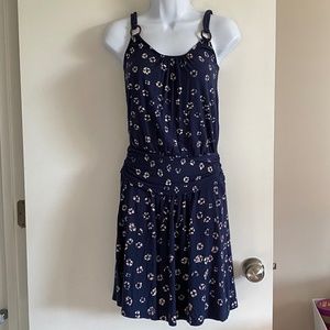 Ella Moss Navy Floral Tie Strap Dress, Size XS
